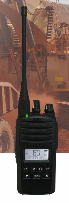 GME CP50 UHF Handheld Portable 5 Watt, 2046 Channel UHF 450 – 520MHz with Antenna, Battery, Belt Clip & Charger