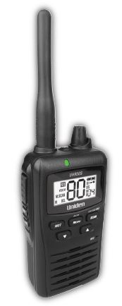 Uniden UH950S 5 Watt UHF Waterproof CB Handheld Radio 2300mAh Li-Ion Battery, RSM, Desktop & 12V Chgr.