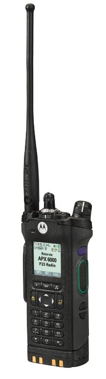 Motorola APX6000 UHF P25 Portable UHF P25 Model 3 inc Keypad, Ant, Batt, Belt Clip & OTAP