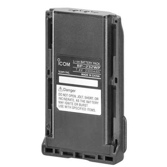 Icom Battery BP232WP Waterproof (IP67) 7.4v/2000mAH Lion Suit IC-41W