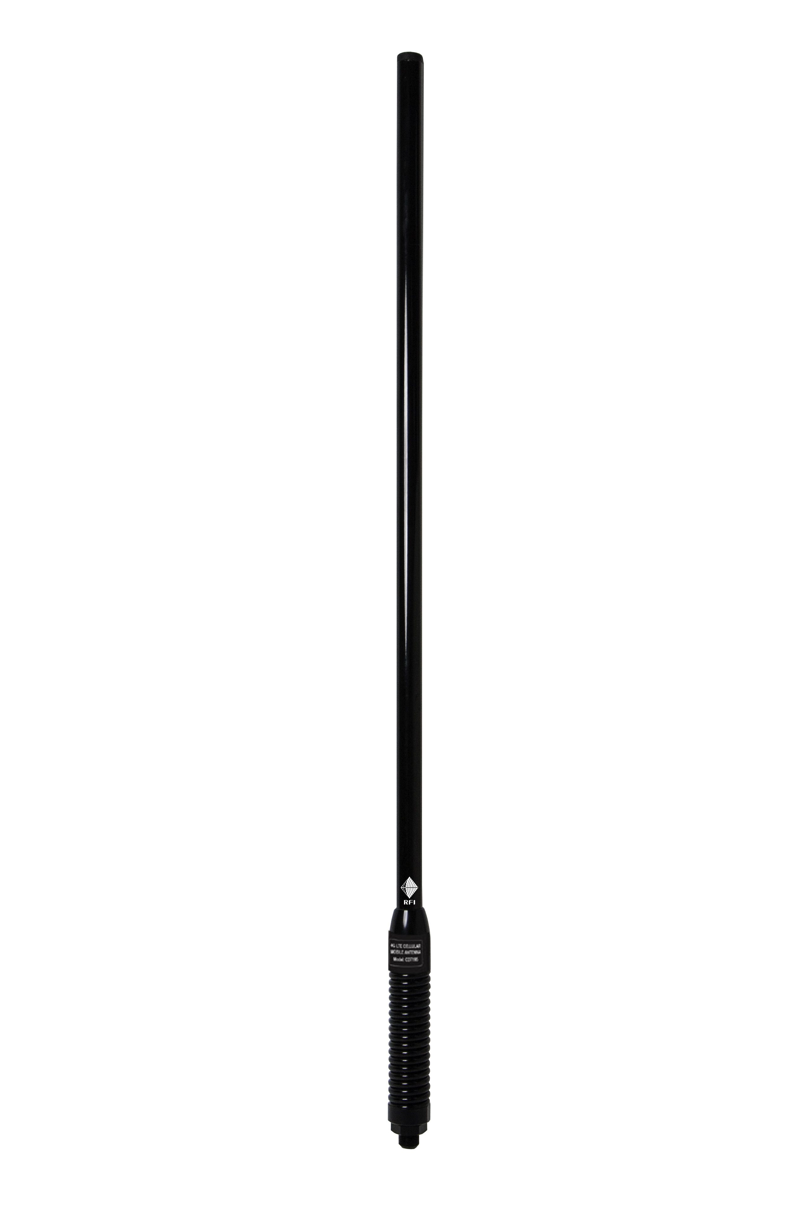 RFI Antenna CD7194-B 4G LTE Cellular Mobile 698-960 & 1710-2700MHz (All Black) with 5m of 9006 Low Loss Cable & FME Connector 655mm