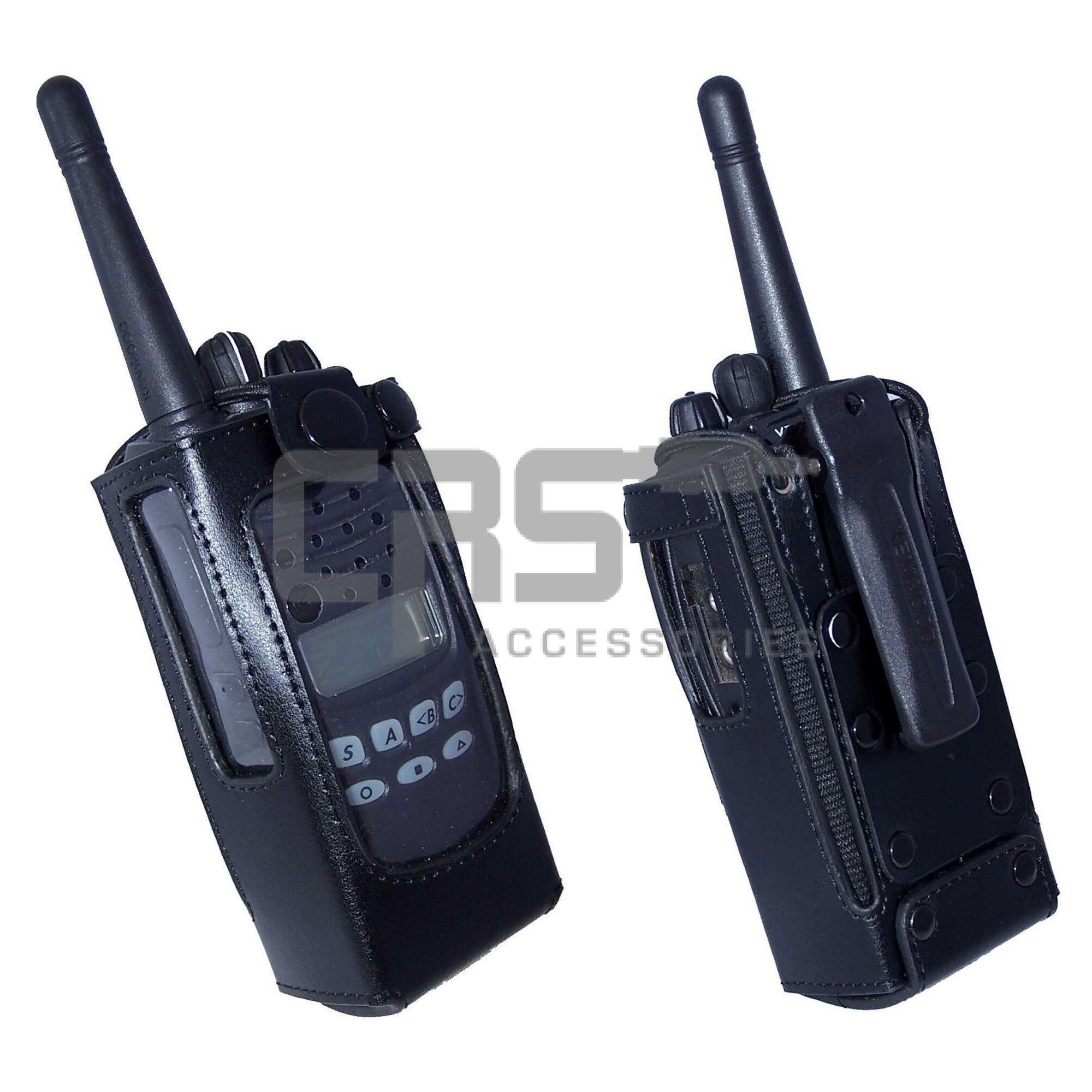 CRS Leather Case H/D suit Kenwood TK-3317, TK-3710, NX-340 & Icom IC-41W