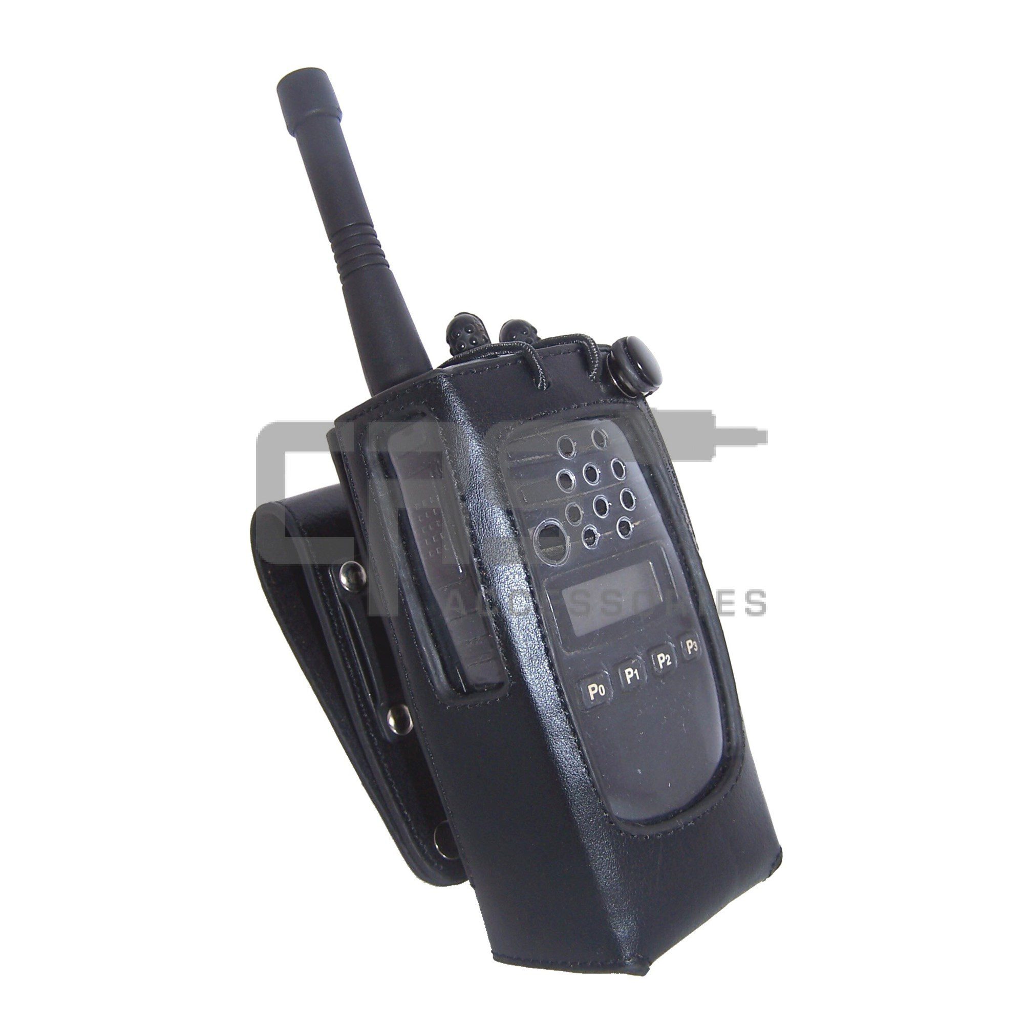 CRS Leather Case HD Swivel Loop & Belt Clip Suit Icom IC-41S/41W, Kenwood TK-3310 / 3317, 3207,  Motorola CP476 / DP2400