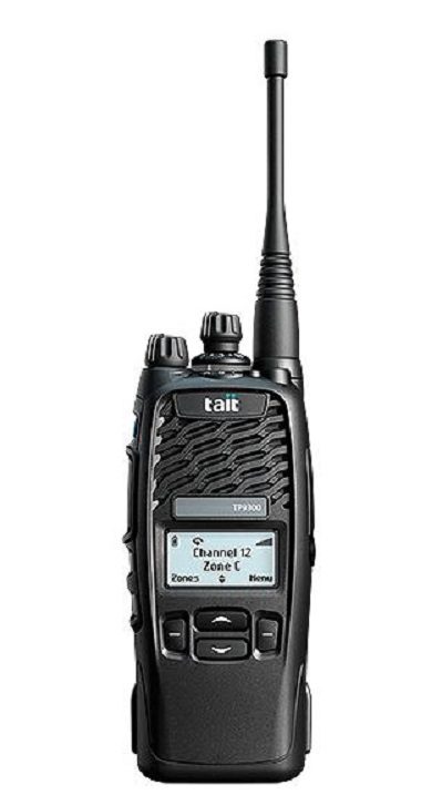 Tait TP9355 Portable DMR 4 Key 1500CH VHF/UHF inc antenna, battery & belt clip