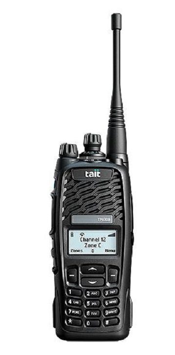 Tait TP9360 Portable DMR 16 Key 1500CH VHF/UHF inc antenna, battery & belt clip