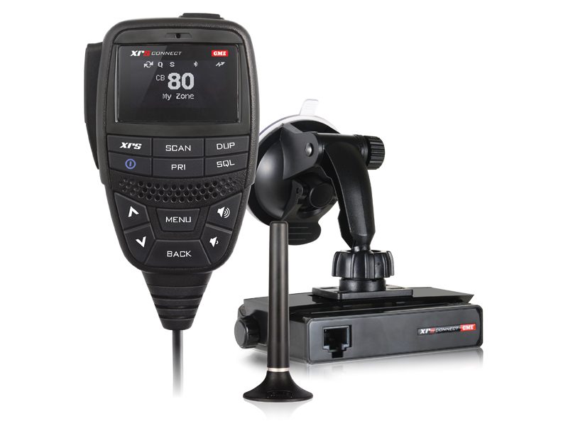 GME XRS-330CP XRS Connect™ Portable Pack UHF CB inc. Suction Cup Mount, AE4026 Magnetic Antenna, 12VDC Power Lead & Premium Carry Case.